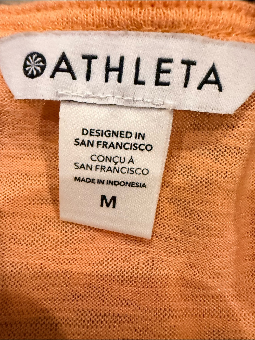 Athleta Tangerine Sleeveless Crossover V-Neck Tank Top Size Medium Soft Stretch - Picture 2 of 7